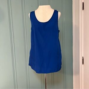Mossimo Blue Women's Sleeveless Rayon Top with sheer back